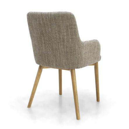 Flair Sidcup Tweed Oatmeal Dining Chair (Pair)