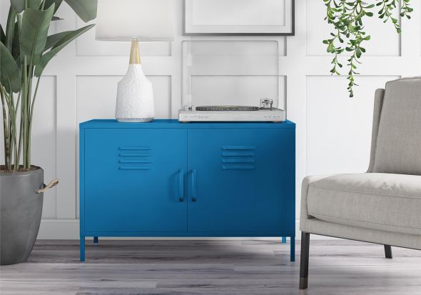 Novogratz Cache 2 Door Metal Locker Accent Cabinet