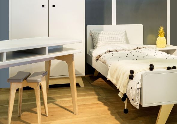 Mathy By Bols Madavin Single Bed with Natural Legs
