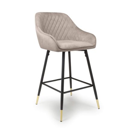 Flair Savanna Brushed Velvet Bar Stool (Pair)