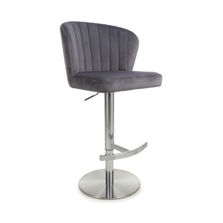 Flair Sigma Brushed Velvet Mink Bar Stool
