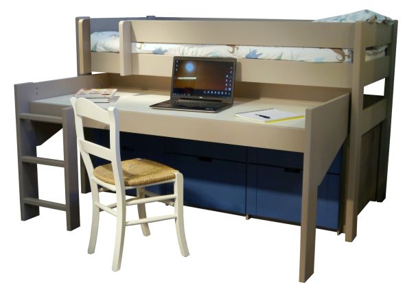 Mathy by Bols Dominique Mid Sleeper Bed with Drawers & Desk
