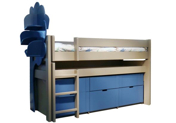 Mathy by Bols Dominique Mid Sleeper Bed with Drawers & Desk
