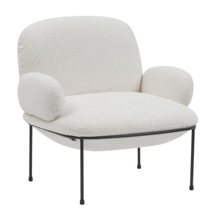 Flair Byani Boucle Accent Chair Cream