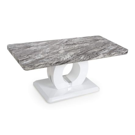 Flair Neptune Marble Effect Grey/White Coffee Table