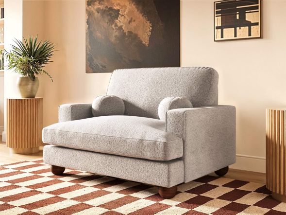 Solace+Co Addison Loveseat Beige Boucle