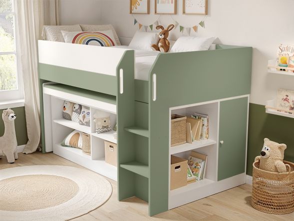 Flair Aiden Cabin Bed Mid Sleeper with Desk