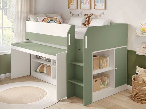 Flair Aiden Cabin Bed Mid Sleeper with Desk