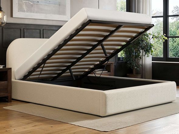 Flair Alba Ottoman Bed Cream Boucle