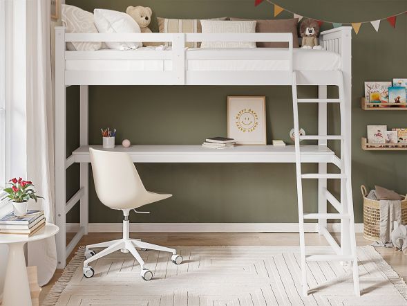 Flair Jules High Sleeper with Desk White