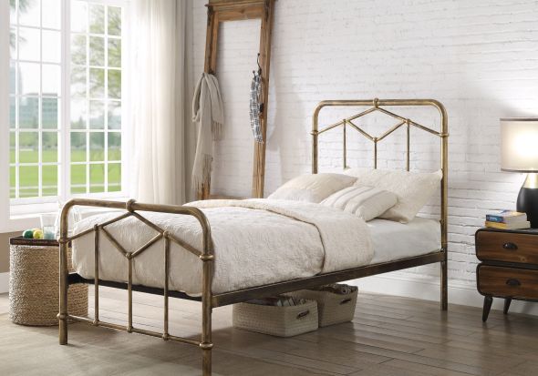 Flintshire Furniture Axton Antique Bronze Metal Bed Frame