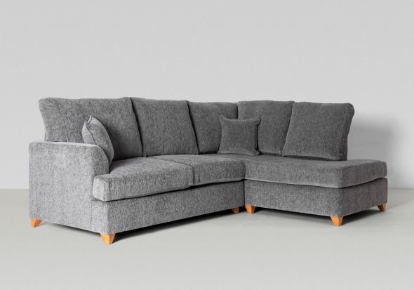 Gainsborough Bari Sofa Bed corner design with chaise with tapered wooden feet sprung mattress fibre fillings