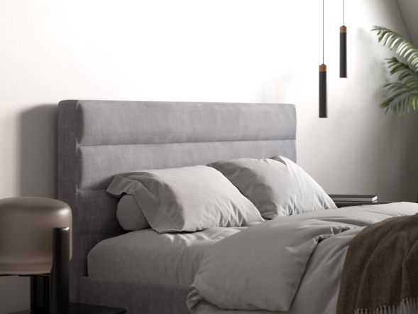 Flair Barnhill Linen Fabric Bed Silver
