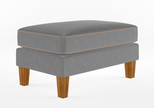 Dorel Bowen Ottoman With Contrast Welting
