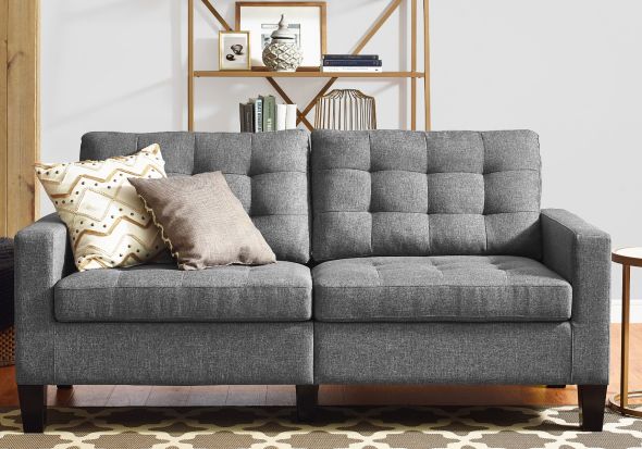 Dorel Bowie 2 Seater Sofa Grey Linen
