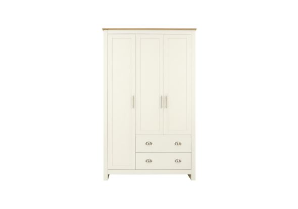 GFW Lancaster 3 Door 2 Drawer Wardrobe