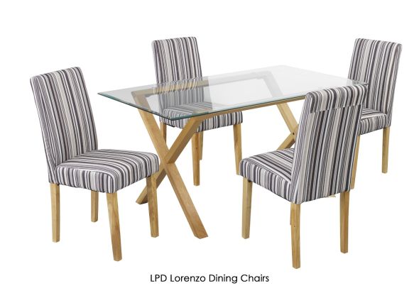 LPD Cadiz Dining Table Glass & Solid Oak