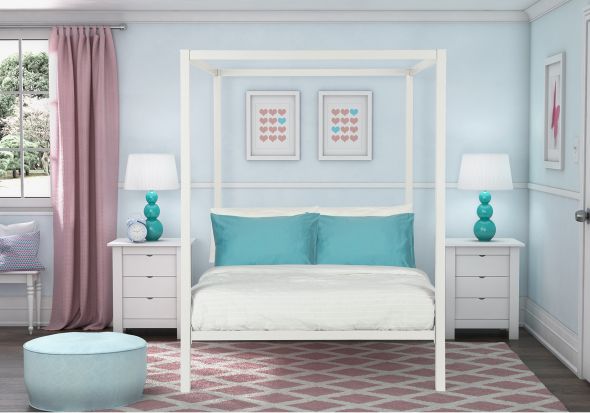 Dorel Modern Metal Canopy Bed
