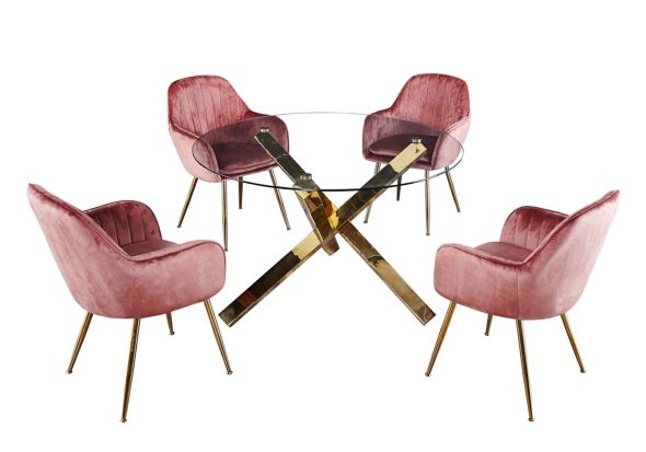 Lara Dining Chair - Vintage Pink