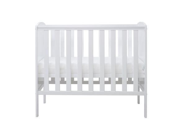 Ickle Bubba Coleby Space Saver Cot Classic style white finish 3 height positions open slatted sides