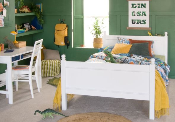 Little Folks Furniture Fargo Small Double Bed Frame constructed from solid hardwoods slatted solid wood base traditional style