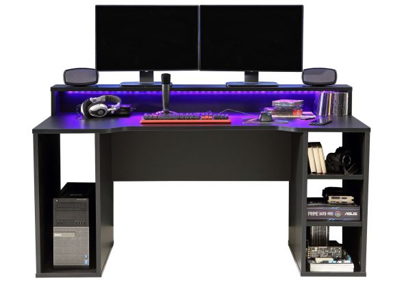 Flair Power X Computer Gaming Desk With Colour Changing LED Lights