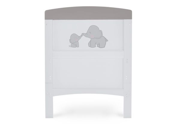 Obaby Grace Inspire Cot Bed - Me & Mini Me Elephants - Grey
