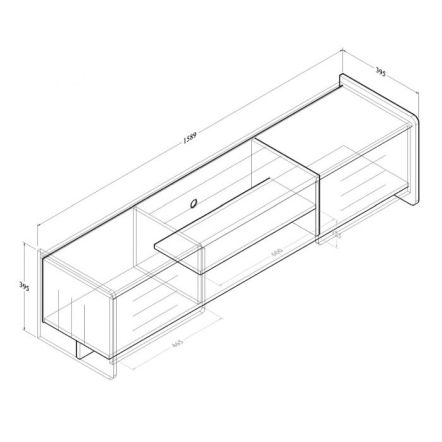 Kidsaw ELV9 TV Cabinet 1.6m Light Oak 