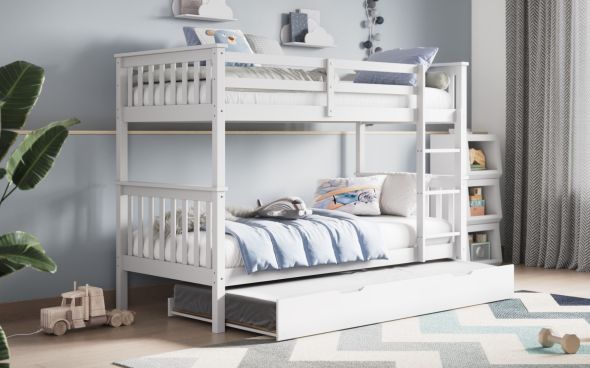 Flair Wooden Zoom Detachable Bunk Bed With Trundle
