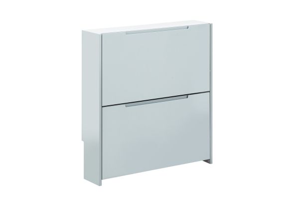 GFW Narrow High Gloss 2 Tier Shoe Cabinet