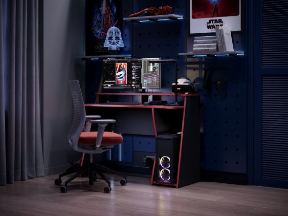 Recoil Crimson Gaming Desk
