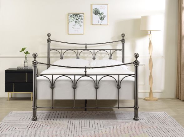 Limelight Gamma Bed Frame In Black Antique Nickel