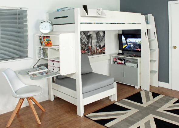 Kids Avenue Urban Grey 2 High Sleeper
