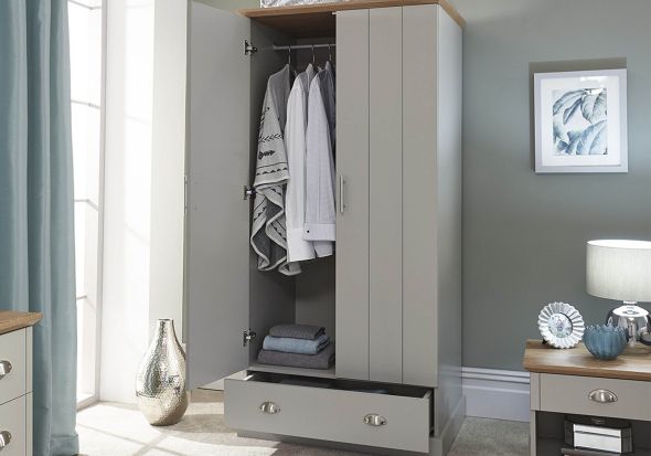 GFW Kendal 2 Door 1 Drawer Wardrobe
