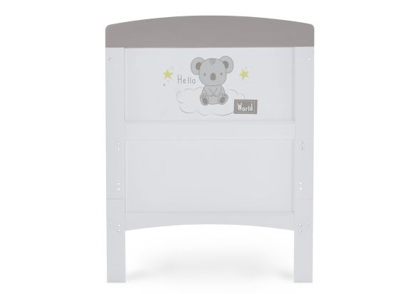 Obaby Grace Inspire Cot Bed - Hello World Koala Grey

