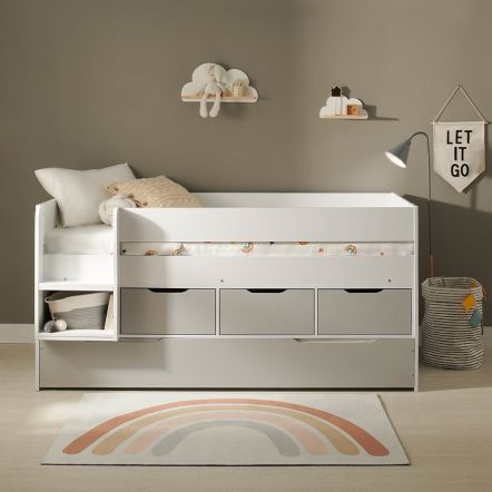 Flair Lars Low Cabin Bed with Trundle and Storage Drawers
