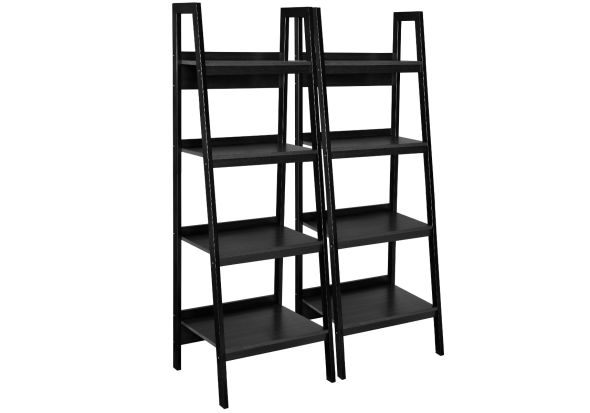 Dorel Lawrence Black Ladder Bookcase (Set of 2)