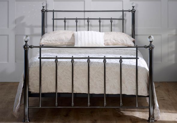 Limelight Libra Metal Bed Frame with Crystal Finials
