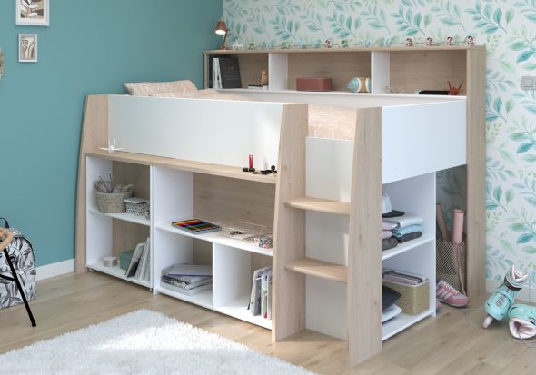 Parisot Lucas Mid Sleeper with Desk and Storage