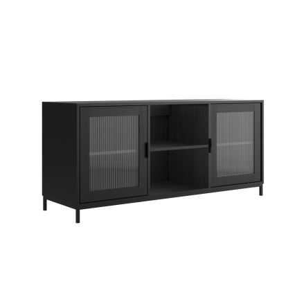 LPD Maddox Matte Black & Reeded Media Unit