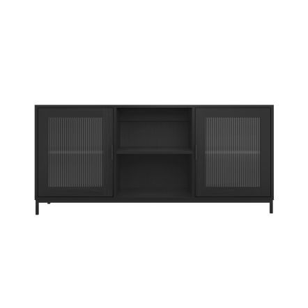 LPD Maddox Matte Black & Reeded Media Unit