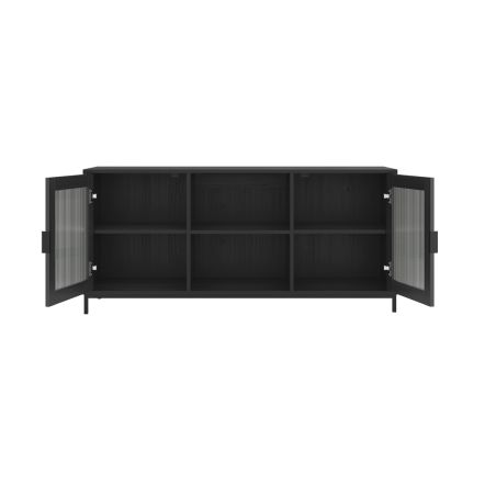LPD Maddox Matte Black & Reeded Media Unit