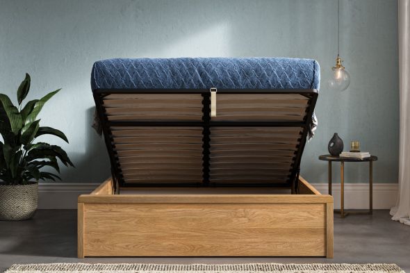 Emporia Beds Modena Oak Ottoman Bed Frame 