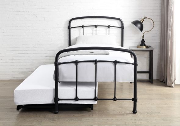 Flintshire Furniture Mostyn Black Metal Guest Bed