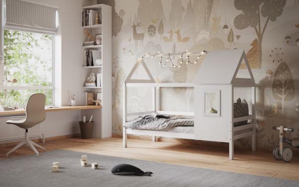 Flair White Wooden Nature Treehouse Bed