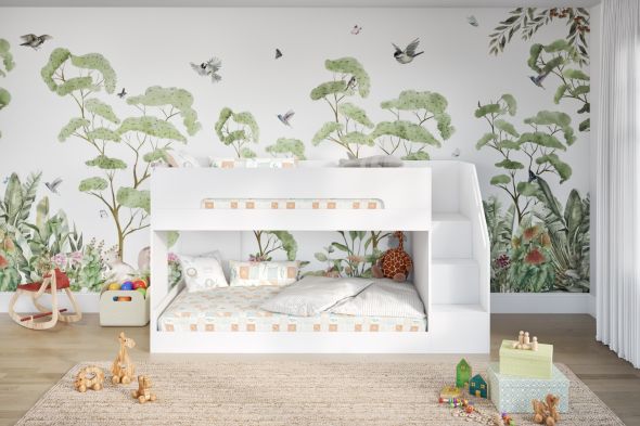 Flair Deimo Staircase Low Bunk White
