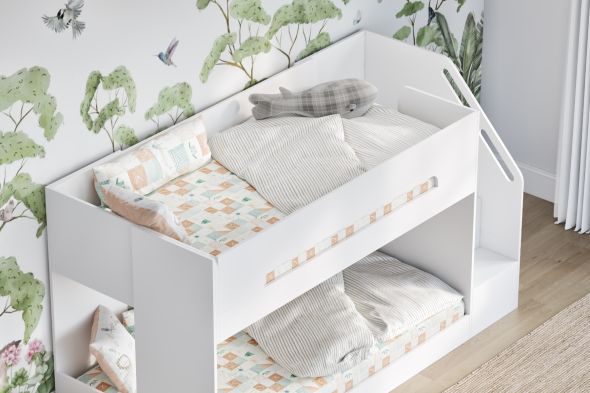Flair Deimo Staircase Low Bunk White
