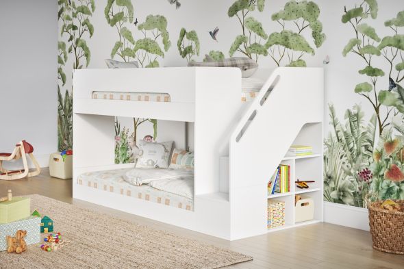 Flair Deimo Staircase Low Bunk White

