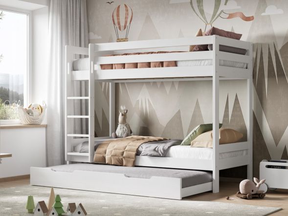 Noomi Nora Solid Wood Bunk Bed with Optional Storage (FSC-Certified)
