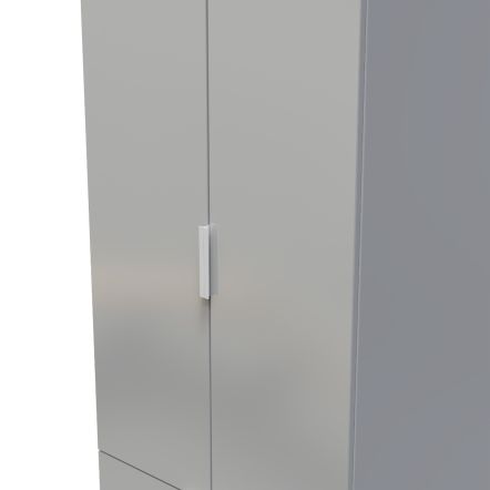 Welcome Furniture Plymouth 2ft6in 2 Drawer Robe Dust Grey